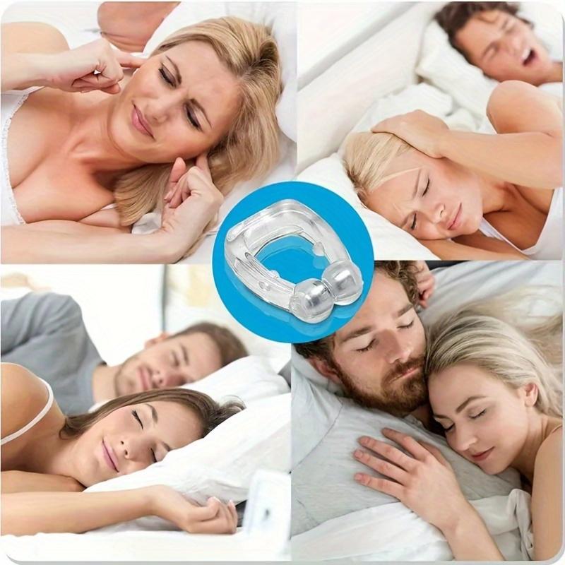 4 PCS Anti-Snore Silicone Magnetic Nose Clips: Comfortable Nasal Opening Aid for Quiet Nights - Safe & Easy-to-Clean