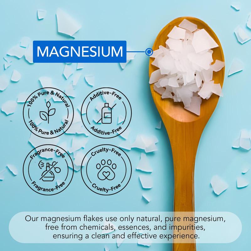 Magnesium Flakes, 1 Pack Moisturizing & Deep Cleansing Body Washing Flakes, Multi-functional Shower Flakes for Body Bathing & Footbath