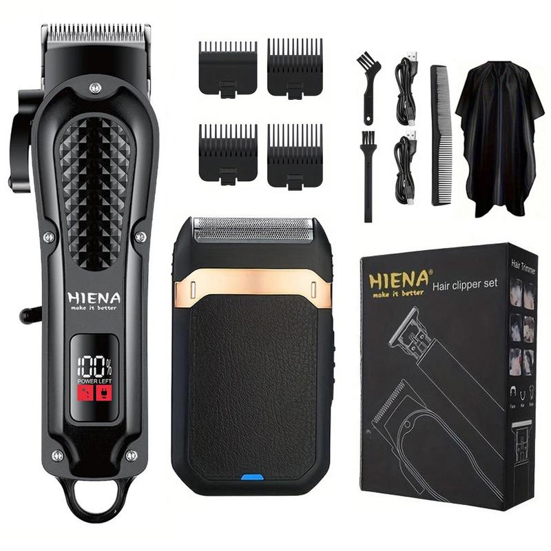 Hair Clipper & Shaver Set, 1 Box Rechargeable Hair Trimmer & Accessories, Professional Hair Trimmer for Men, Great Christmas Gift for Him