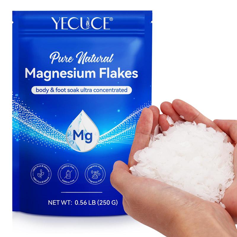 Magnesium Flakes, 1 Pack Moisturizing & Deep Cleansing Body Washing Flakes, Multi-functional Shower Flakes for Body Bathing & Footbath