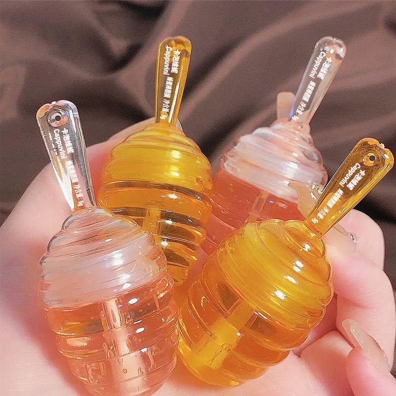 Cute Transparent Honey Jar Design Lip Mask, Portable Moisturizing Honey Lip Mask, Lip Repair Treatment, Lip Care Products for Girls Women