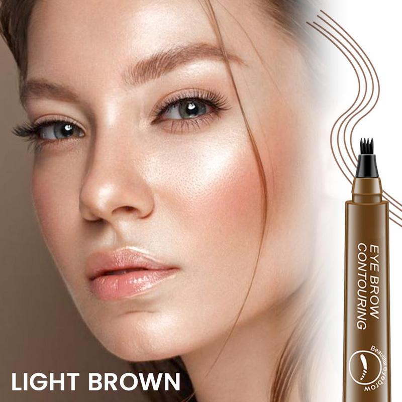 Eyebrow Pencil Eyebrow Microblading Pen - Eyebrow Pen Micro 4 Point Brow Pen Lift & Snatch Eyebrow Eye Makeup Long-Lasting Waterproof & Smudge-proof Natural Eyebrow Hair