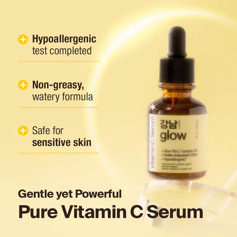 GANGNAM GLOW - Vitamin C Serum 30ml | 99% HIGH-PURITY KOREAN VITAMIN C SERUM