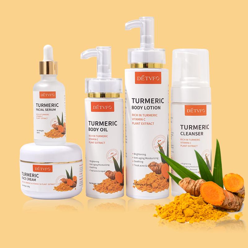 Turmeric skin care set (five pieces).