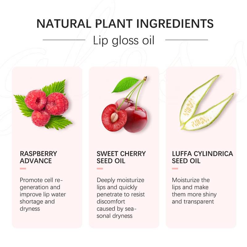 Lip Glow oil, plumping lip gloss, moisturizing lip oil gloss, transparent moisturizing lip balm, natural lip plumper, lip plumper gloss make lips fuller and moisturizing (Rosewood)