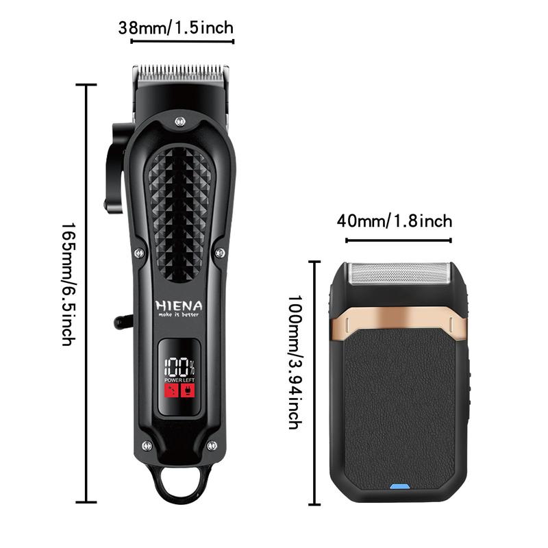 Hair Clipper & Shaver Set, 1 Box Rechargeable Hair Trimmer & Accessories, Professional Hair Trimmer for Men, Great Christmas Gift for Him