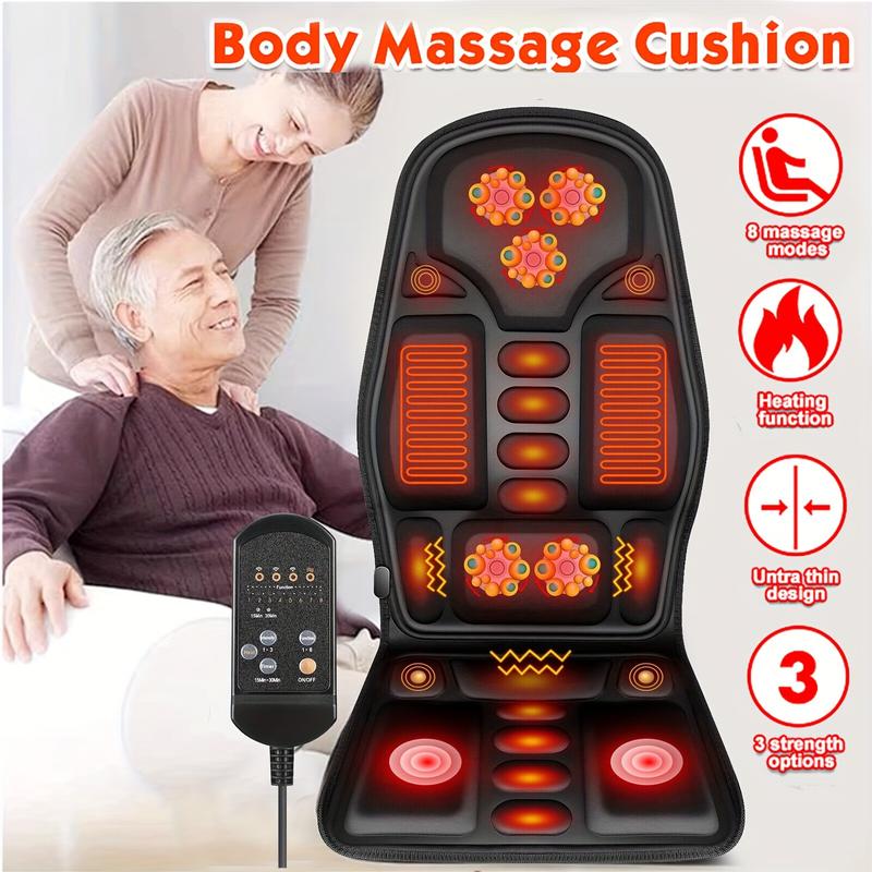 Electric Massage Mat Neck Back Massager 8 Modes Massage Cushion Suitable for Home Massage Mat Relax Stiff Muscles Relieve Fatigue