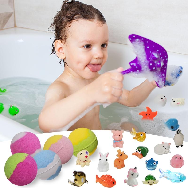 Bath Bombs for  with Toys Inside for Girls Boys - 30 Pack Bath Bombs Gift Set with Surprise,  Safe Bubble Bath Fizzy Balls  Christmas Birthday Gift Kit