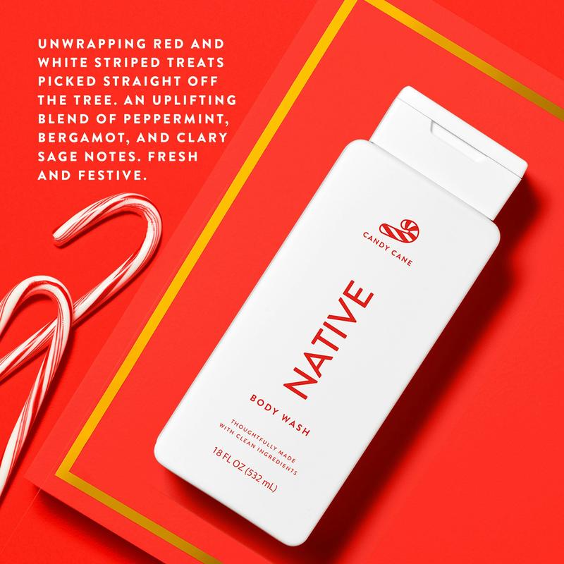 Native Limited Edition Body Wash Candy Cane, 18 oz