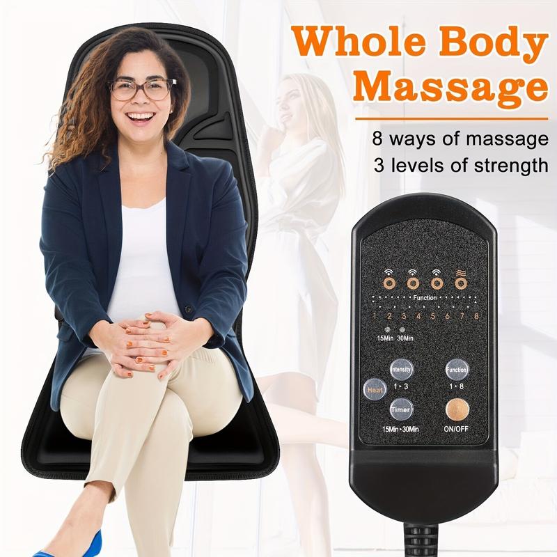 Electric Massage Mat Neck Back Massager 8 Modes Massage Cushion Suitable for Home Massage Mat Relax Stiff Muscles Relieve Fatigue