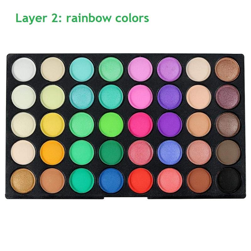 120 Vivid Colors Mini Eyeshadow Palette Matte and Shimmer - Professional 3 Layers Bright and Warm Colorful Eye Shadow Palette Makeup Set (120 colors)