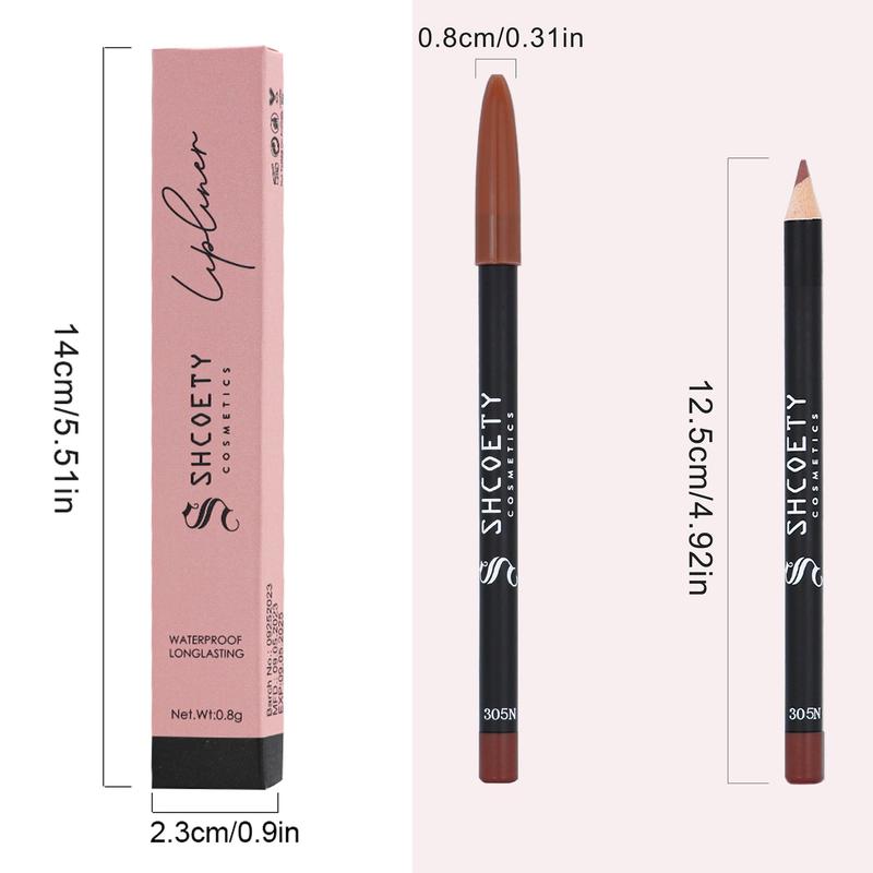 Long Lasting Matte Lip Liner, Waterproof Easy Coloring Lip Liner Pencil, Girls and Women Makeup Accessories for All Occasions Lip Makeup