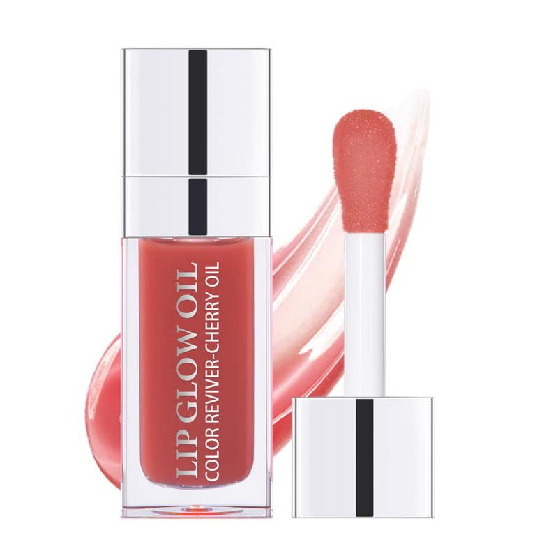 Lip Glow oil, plumping lip gloss, moisturizing lip oil gloss, transparent moisturizing lip balm, natural lip plumper, lip plumper gloss make lips fuller and moisturizing (Rosewood)