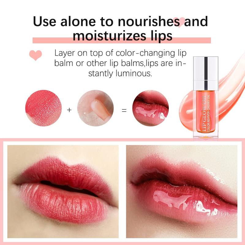 Lip Glow oil, plumping lip gloss, moisturizing lip oil gloss, transparent moisturizing lip balm, natural lip plumper, lip plumper gloss make lips fuller and moisturizing (Rosewood)