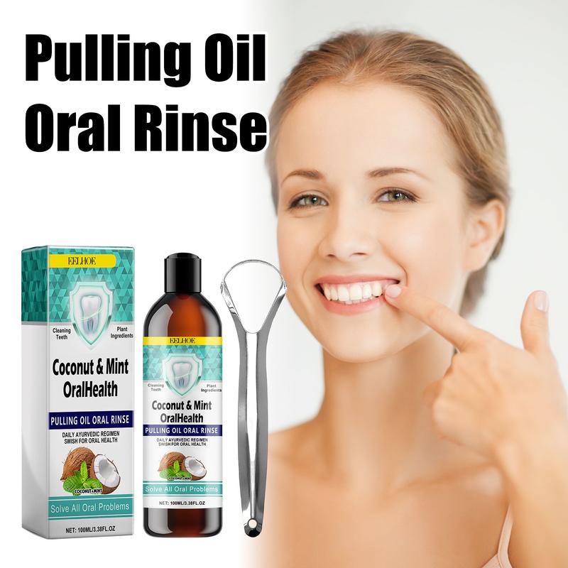 ANOral Coconut Oil Mouthwash Remove Stains Fresh Breath Clean Mouth Care Gums