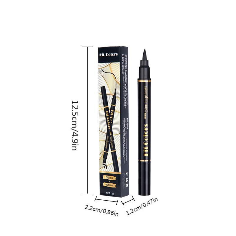 Waterproof Double-Sided Eyeliner, 1 Count Long Lasting Eyeliner Pen with Precise Flexible Tip, Easy Applying for Eye Makeup