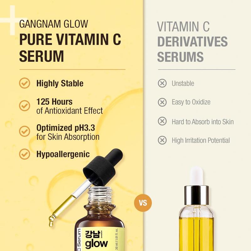 GANGNAM GLOW - Vitamin C Serum 30ml | 99% HIGH-PURITY KOREAN VITAMIN C SERUM