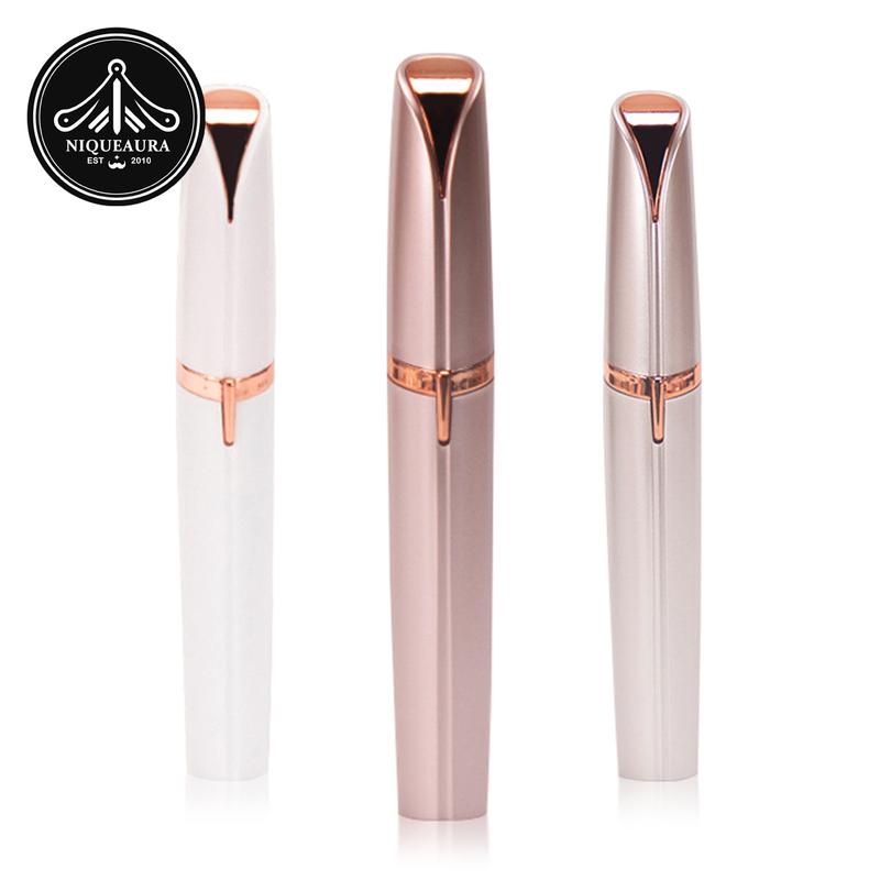 [Fast Delivery] NiqueAura Finishing Touch Flawless Brows Eyebrow Hair Remover Electric Razor for Women with LED Light for Instant and Painless Hair Removal