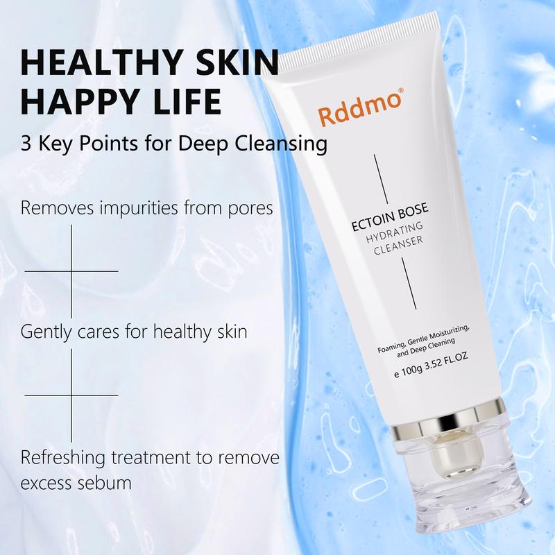 Rddmo Facial Cleanser & Sunscreen, Oil-Free Face Wash, Ultra Sheer SPF 50 Sunscreen Lotion, Sport Face Sunscreen, Water Resistant, Non-Greasy, Skincare Set for All Skin Types