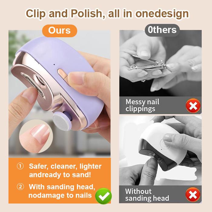 Professional Electric Nail Clipper with Polishing, Buffing, Filing,  trimming and Shaping Tools -  Automatic Compact rechargeable nail Trimmer with Adjustable Speeds, Ideal for At-Home Manicure, Daily Care, Nail Art, and Cuticles Care