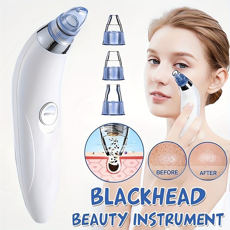 Blackhead Remover Pore Vacuum,4 Suction Heads,2 Strength,USB Rechargeable Blackhead Vacuum Kit-Facial Pore Cleaner Electric Acne Extractor Tool Adjustable Sensitive