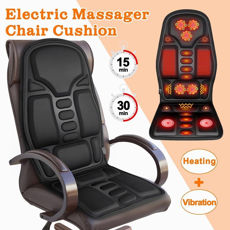 Electric Massage Mat Neck Back Massager 8 Modes Massage Cushion Suitable for Home Massage Mat Relax Stiff Muscles Relieve Fatigue