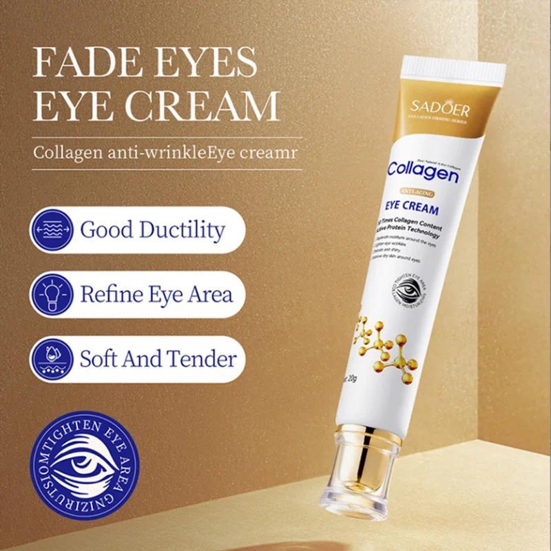 Instant Eye Bag Removal Cream Collagen Removal Wrinkles Firming Skin Fade Fine Lines Brighten Dark Circle Anti Puffiness 2024